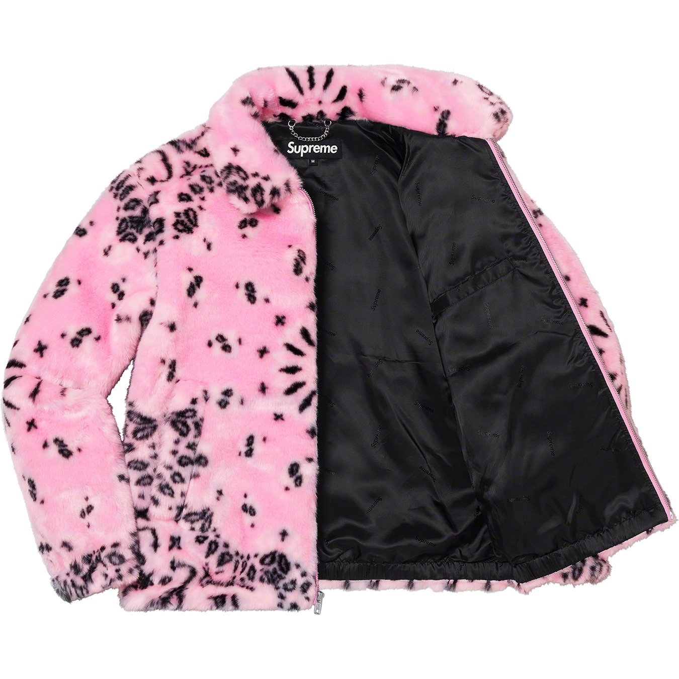 Bandana Faux Fur Bomber Jacket view 3